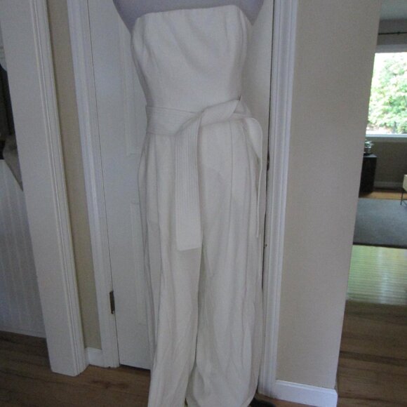 NWT $650 A.L.C. White Strapless Belted Jumpsuit – Sz 4 (#4JUMP0137) - Picture 4 of 13